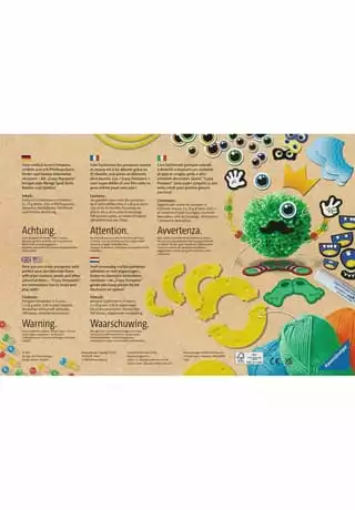 Ravensburger Be Creative Bastelset "Crazy Pompons" MEHRFARBIG – Bild 2