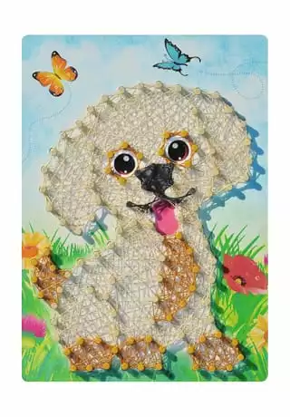 Ravensburger String It Mini Fadenbilder-Set "Dogs" BRAUN – Bild 4