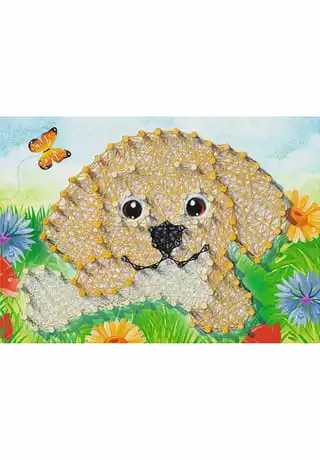 Ravensburger String It Mini Fadenbilder-Set "Dogs" BRAUN – Bild 5