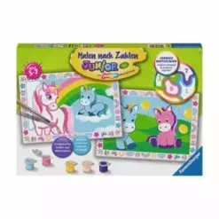 Ravensburger Malen Nach Zahlen Junior Malset "Zauberhafte Einhörner"