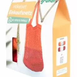 Gründl Häkelset Einkaufsnetz, 200 G ORANGE/ ROT