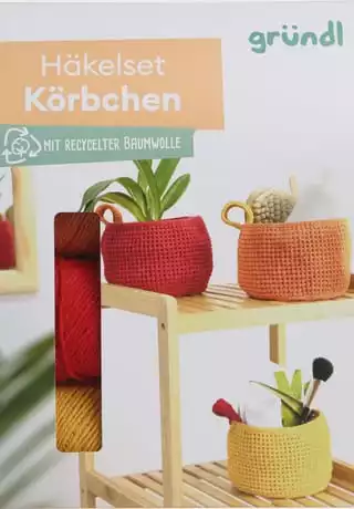 Gründl Häkelset Körbchen, 300 G ORANGE/ ROT/ CURRY – Bild 3