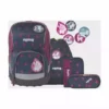 Ergobag Schulranzen-Set Wide "Schubi DuBär", 5-teilig Marine/ Lila