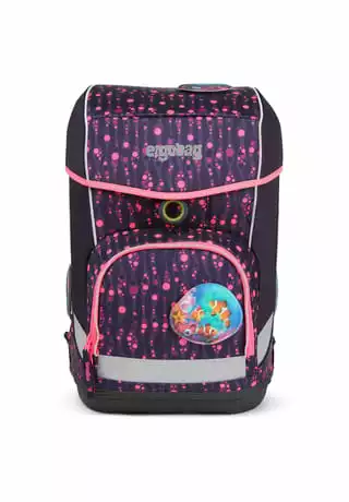 Ergobag Cubo Light "Bärmuda Viereck" Schulranzen Set Lila/ Pink – Bild 2