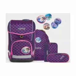 Ergobag Cubo Light Schulranzen-Set "PerlentauchBär" LILA