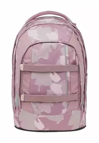 Satch Schulrucksack "Heartbreaker", Camouflage, 30 L Rosa