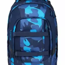 Satch Schulrucksack "pack - Troublemaker", Camouflage, Für Kinder Blau