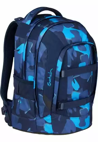 Satch Schulrucksack "pack - Troublemaker", Camouflage, Für Kinder Blau – Bild 2