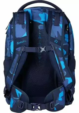Satch Schulrucksack "pack - Troublemaker", Camouflage, Für Kinder Blau – Bild 3