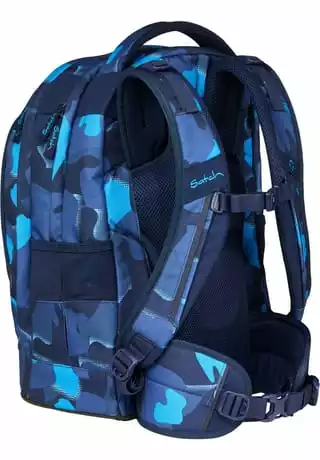 Satch Schulrucksack "pack - Troublemaker", Camouflage, Für Kinder Blau – Bild 6