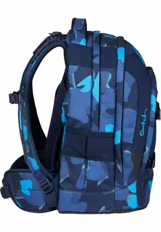 Satch Schulrucksack "pack - Troublemaker", Camouflage, Für Kinder Blau – Bild 8