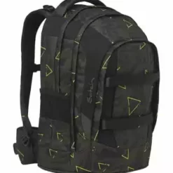 Satch Schulrucksack "pack Geo Storm", Erweisbares Volumen, Für Kinder Schwarz/ Grün