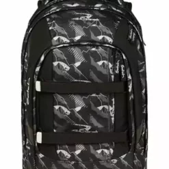 Satch Schulrucksack "pack Mountain Grid", Für Kinder Schwarz/ Grau/ Weiß