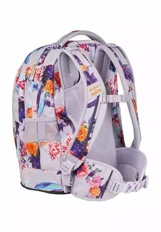Satch Schulrucksack "pack Endless Bloom", Florales Dessin Weiß/ Violett/ Orange – Bild 5