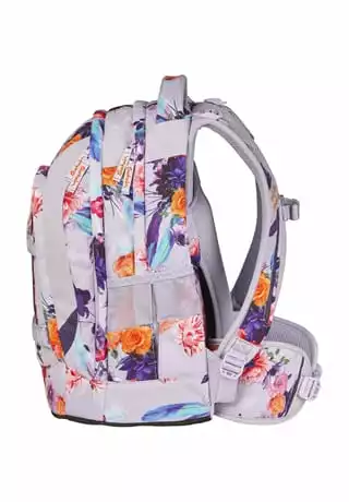 Satch Schulrucksack "pack Endless Bloom", Florales Dessin Weiß/ Violett/ Orange – Bild 6