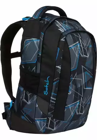 Satch Schulrucksack "sleek Deep Dimension", Für Kinder Schwarz/ Grau/ Blau – Bild 2