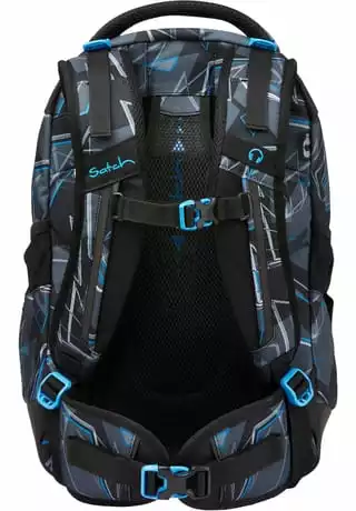 Satch Schulrucksack "sleek Deep Dimension", Für Kinder Schwarz/ Grau/ Blau – Bild 3