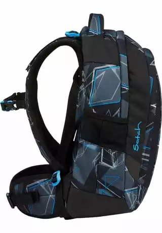 Satch Schulrucksack "sleek Deep Dimension", Für Kinder Schwarz/ Grau/ Blau – Bild 4