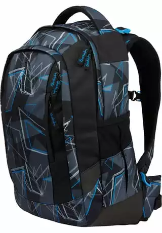 Satch Schulrucksack "sleek Deep Dimension", Für Kinder Schwarz/ Grau/ Blau – Bild 5