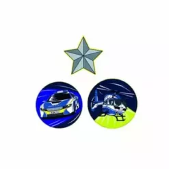 DerDieDas® Wechselbuttons , 3-teiliger Rucksack Zubehör Set, Für Kinder Blau