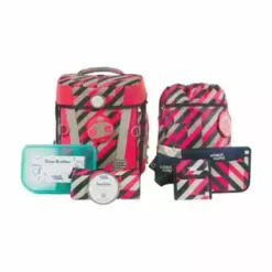 School Mood Schulranzen-Set "Hero Air", Yuna, 7-teilig PINK/ SCHWARZ