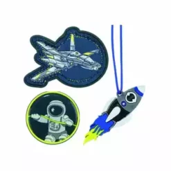 Scout® Funny Snaps, 3-teiliger Rucksack Zubehör Set, Für Kinder Dunkelblau