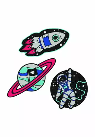 Scout® Funny Snaps "Galaxy", 3er Set MEHRFARBIG – Bild 2