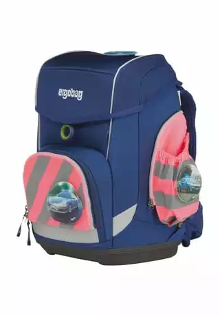 Ergobag Fluo Seitentaschen Zip-Set, Mit Reflektorstreifen PINK – Bild 3
