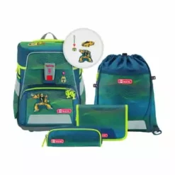 Step By Step® Schulranzen-Set Space "Power Robot", 5-teilig Blau/ Grün