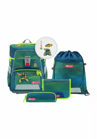 Step By Step® Schulranzen-Set Space "Power Robot", 5-teilig Blau/ Grün