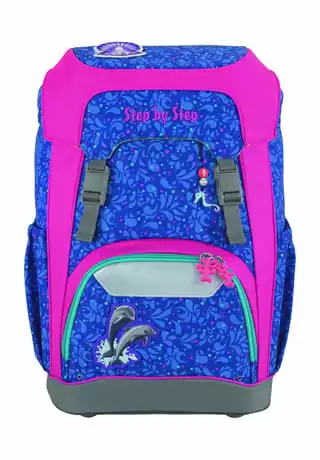 Step By Step® Schulranzen-Set Giant "Happy Dolphins", 5-teilig Blau, Pink – Bild 2