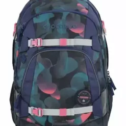 Coocazoo Schulrucksack "Cloudy Peach", Rückenpolster, Emblem, Muster-Mix, Für Mädchen BLAUGRÜN