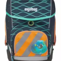 Ergobag Reflektor Sicherheitssets, 3-teiles Rucksack Zubehör, Für Kinder Orange/ Silber