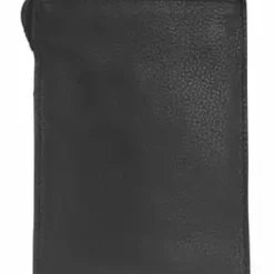 M. Collection Brustbeutel, Reißverschluss, Leder SCHWARZ