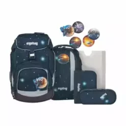 Ergobag Schulrucksack-Set "Galaxy Glow", 20 L, Für Jungen Blau