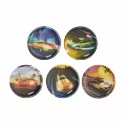 Ergobag Klettie-Set "Rennwagen", 7 Cm, 5-teilig, Für Jungen Mehrfarbig