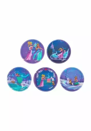 Ergobag Klettie-Set "Prinzessin", 7 Cm, 5-teilig, Für Mädchen Blau/ Lila