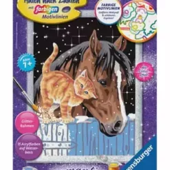 Ravensburger Malen Nach Zahlen Fohlen Mit Kätzchen BRAUN